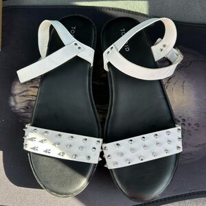 Torrid White Studded chunky sandals